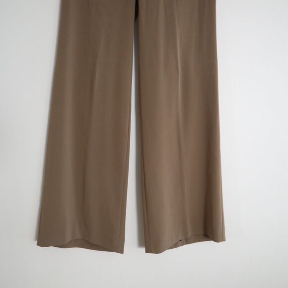Escada Size 36 US S Talisa Trouser 'Antique Gold' Tan Wide Leg Pants - Picture 5 of 10